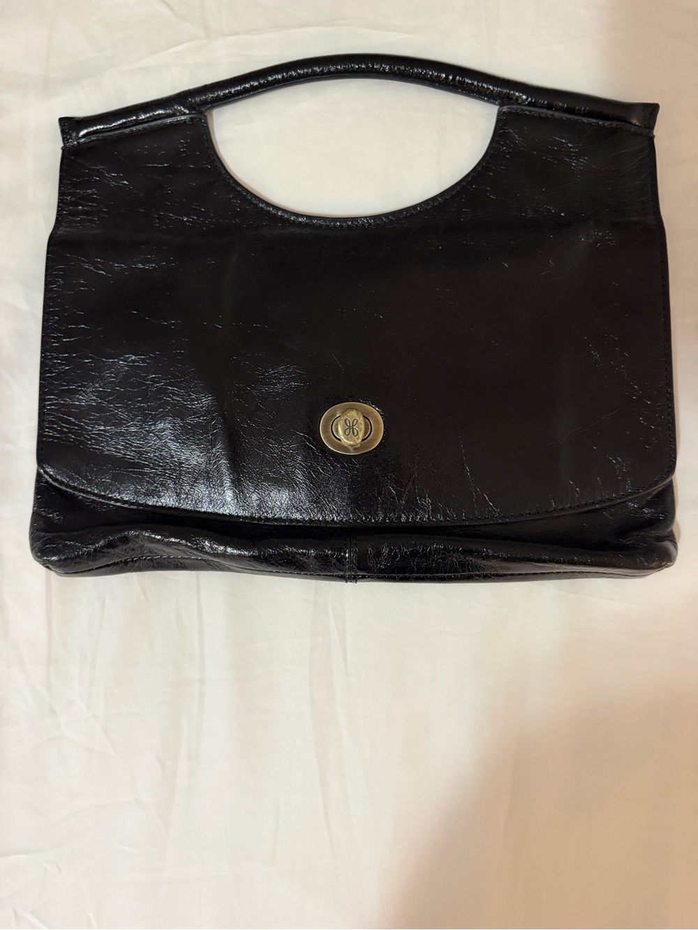 HOBO Mila Black Leather Clutch Purse